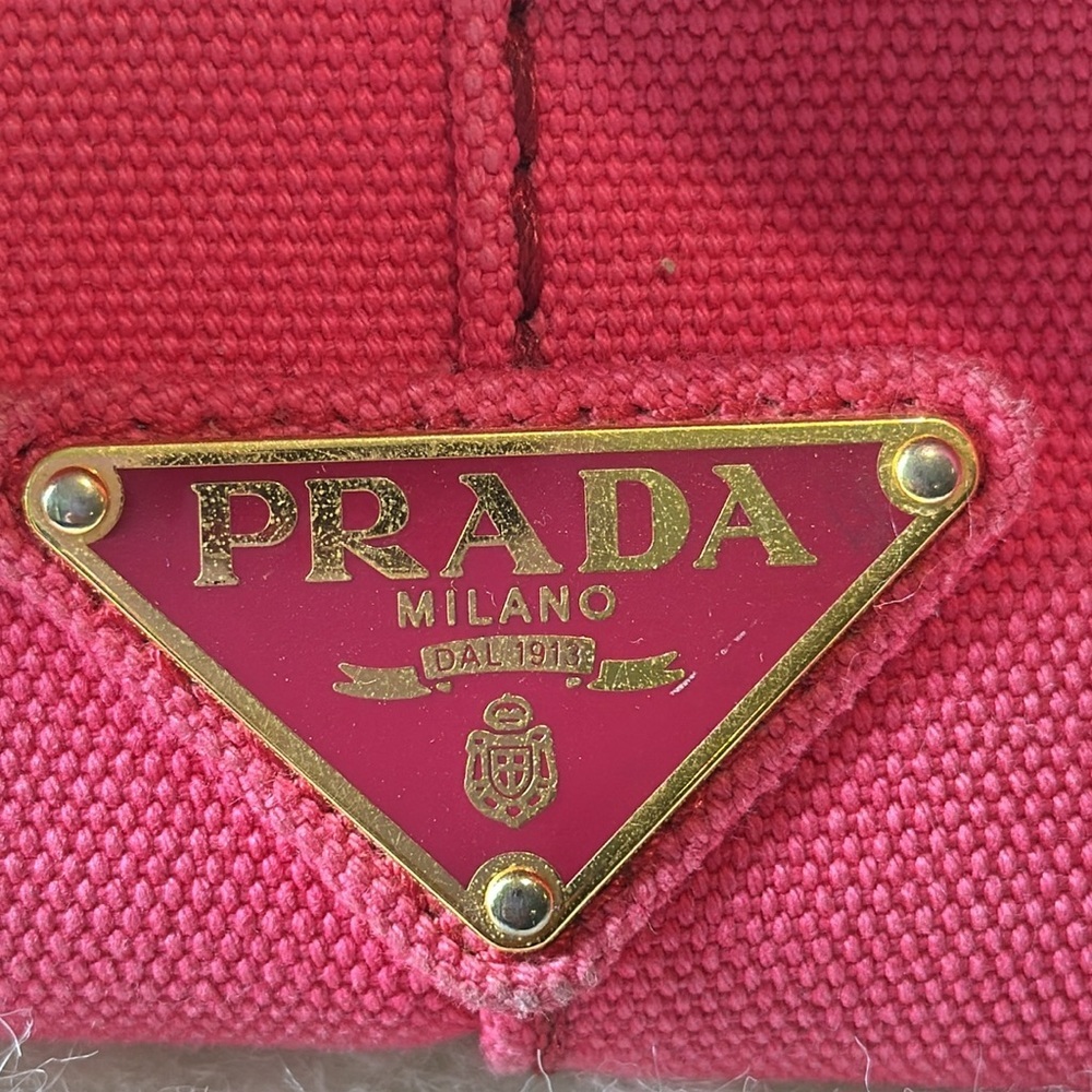 💯Authentic Prada Canapa Tote Pink  Bag🍀 - Picture 7 of 17
